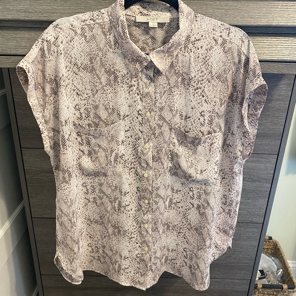 Loft XL Snakeskin Blouse